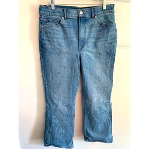 **SOLD**Express cropped high rise flair with bling